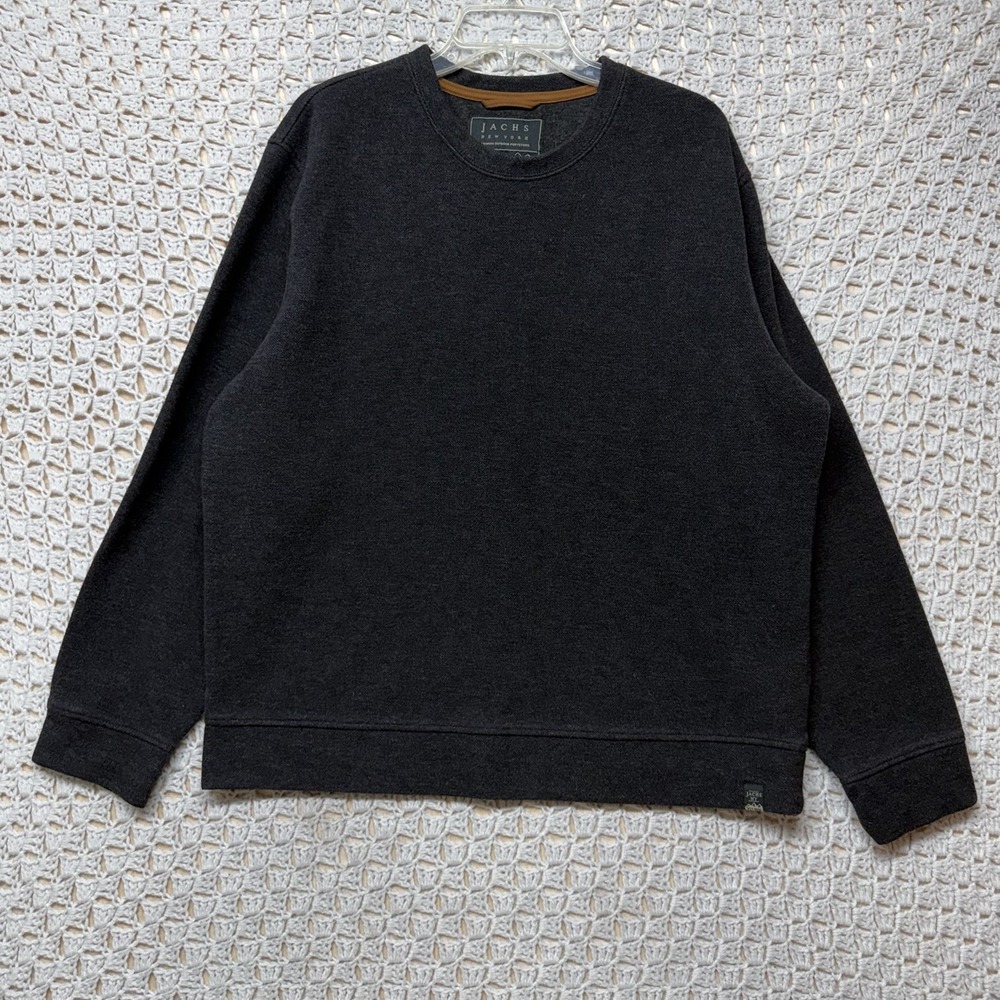Jachs NY Pullover Sweater Mens XL Gray Wool Blend Long Sleeve Crewneck Long Slv